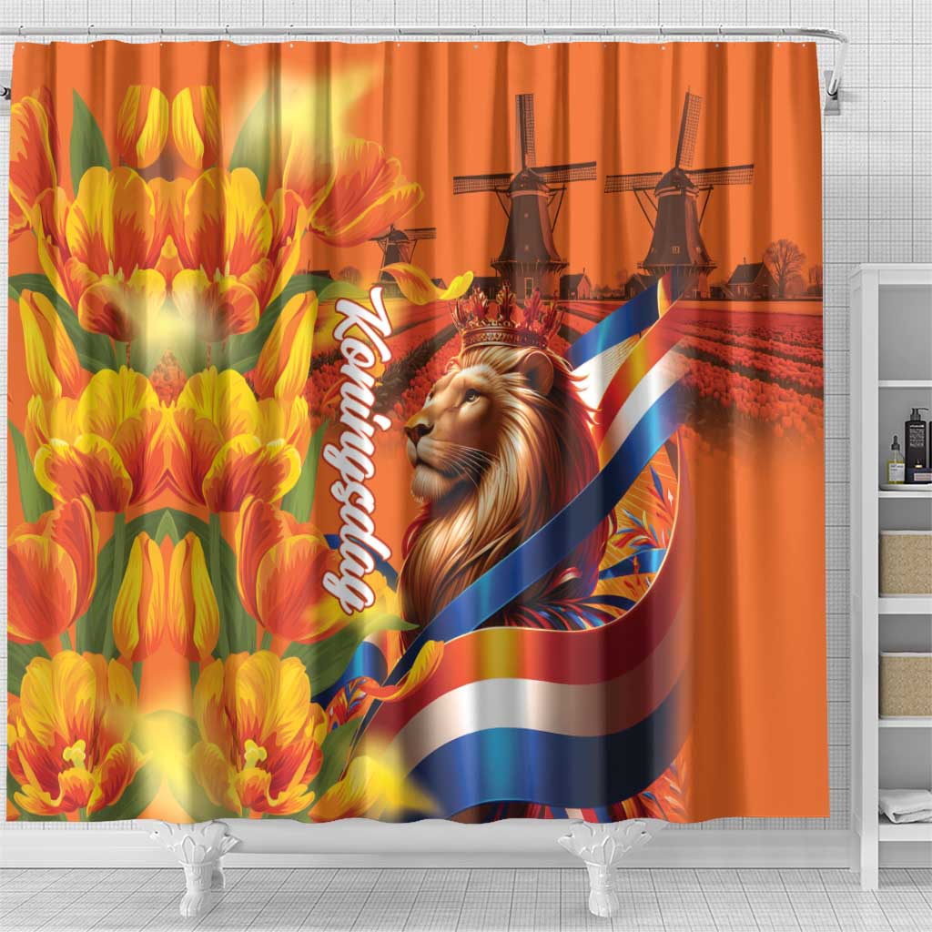 Netherlands Koningsdag Shower Curtain Dutch Lion of Royal Pride