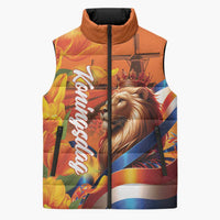 Netherlands Koningsdag Sleeveless Puffer Jacket Dutch Lion of Royal Pride