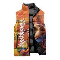 Netherlands Koningsdag Sleeveless Puffer Jacket Dutch Lion of Royal Pride