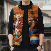 Netherlands Koningsdag Sleeveless Puffer Jacket Dutch Lion of Royal Pride