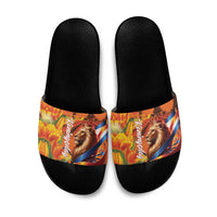 Netherlands Koningsdag Slide Sandals Dutch Lion of Royal Pride