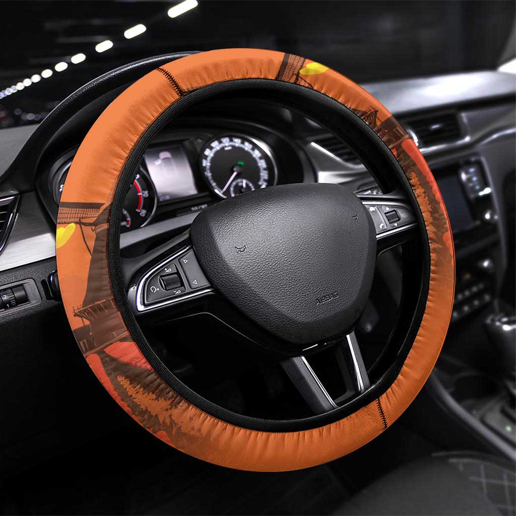 Netherlands Koningsdag Steering Wheel Cover Dutch Lion of Royal Pride
