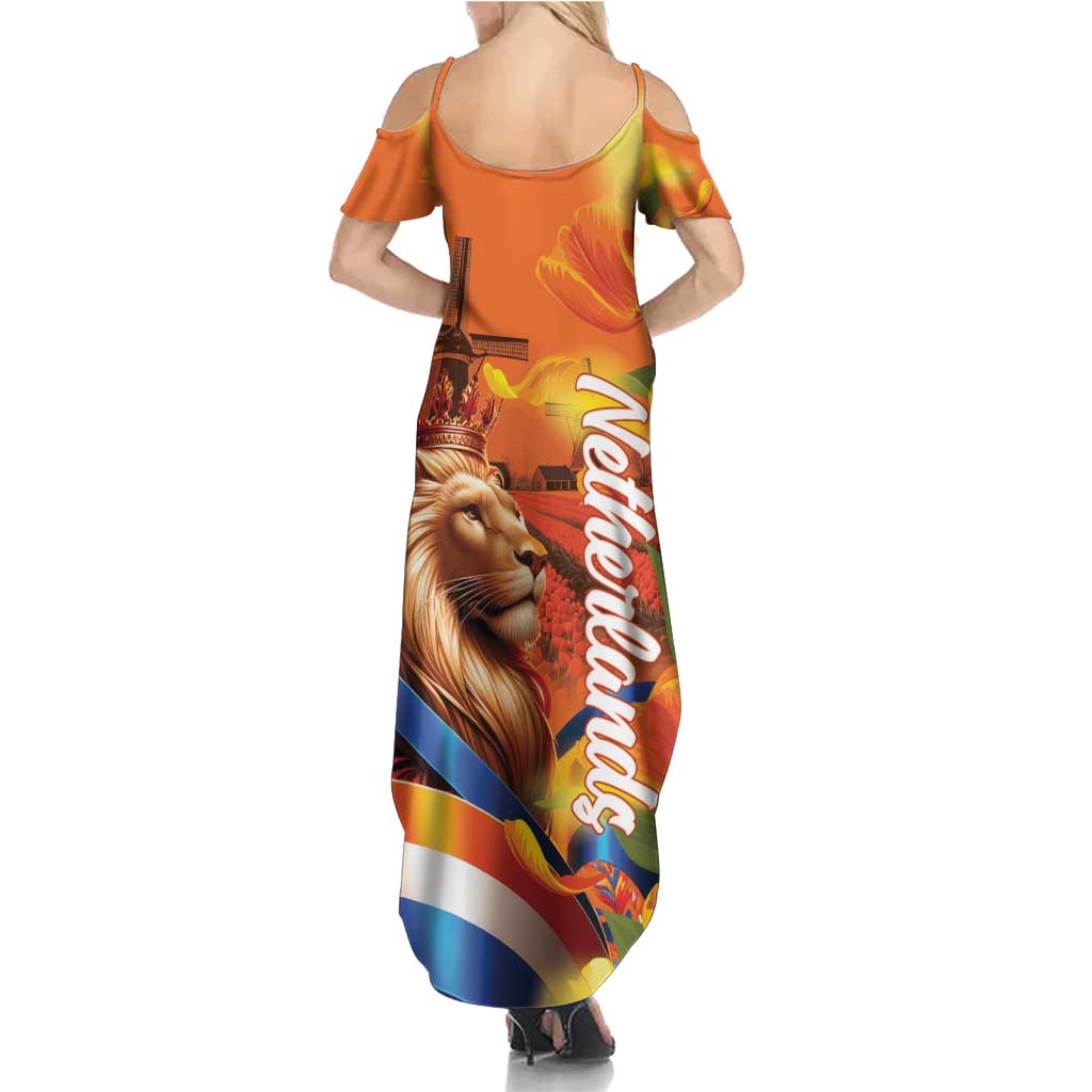 Netherlands Koningsdag Summer Maxi Dress Dutch Lion of Royal Pride
