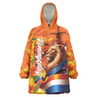 Netherlands Koningsdag Wearable Blanket Hoodie Dutch Lion of Royal Pride