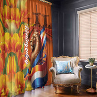 Netherlands Koningsdag Window Curtain Dutch Lion of Royal Pride