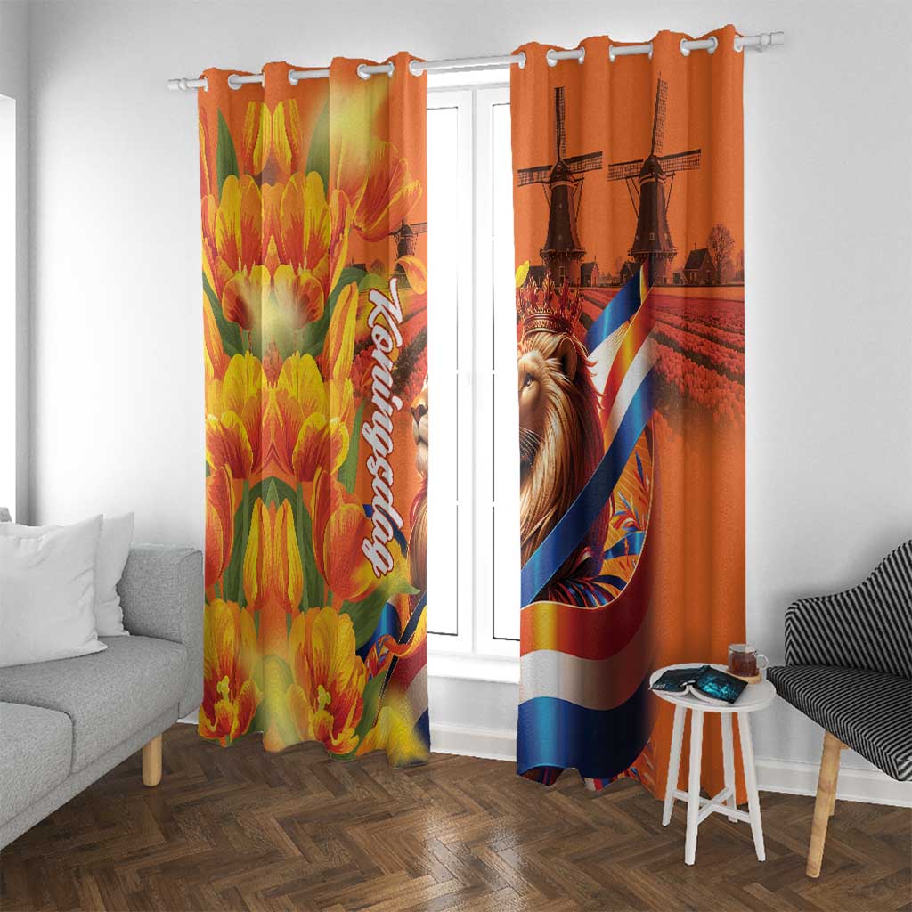 Netherlands Koningsdag Window Curtain Dutch Lion of Royal Pride