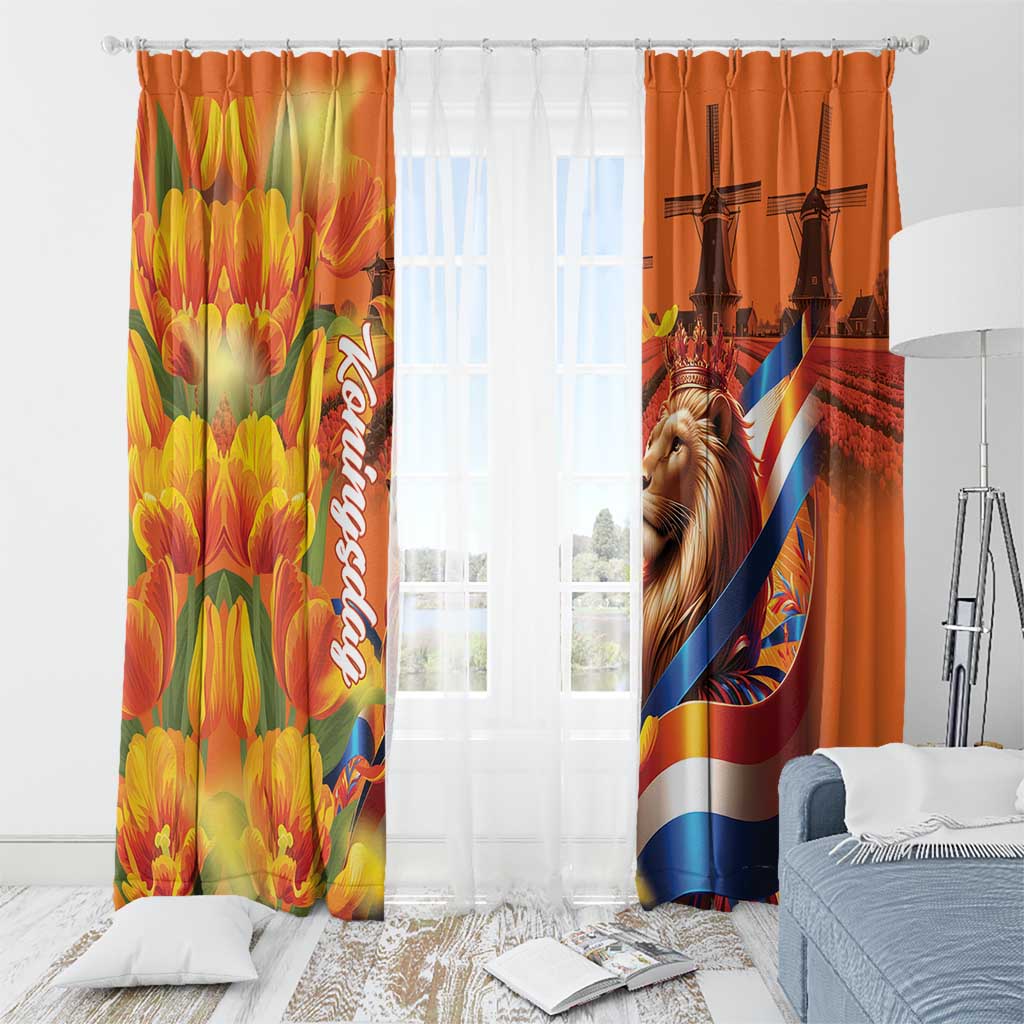 Netherlands Koningsdag Window Curtain Dutch Lion of Royal Pride