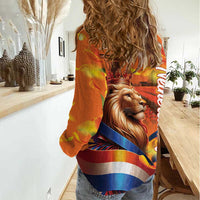 Netherlands Koningsdag Women Casual Shirt Dutch Lion of Royal Pride
