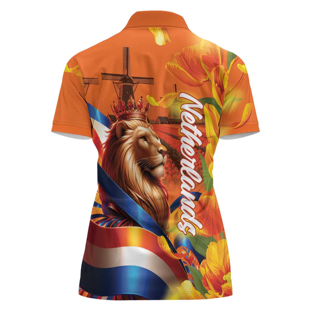Netherlands Koningsdag Women Polo Shirt Dutch Lion of Royal Pride