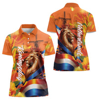 Netherlands Koningsdag Women Polo Shirt Dutch Lion of Royal Pride