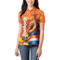 Netherlands Koningsdag Women Polo Shirt Dutch Lion of Royal Pride