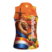 Netherlands Koningsdag Women Sleeveless Polo Shirt Dutch Lion of Royal Pride