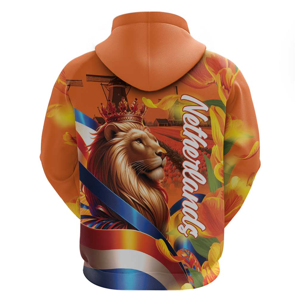 Netherlands Koningsdag Zip Hoodie Dutch Lion of Royal Pride