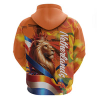 Netherlands Koningsdag Zip Hoodie Dutch Lion of Royal Pride