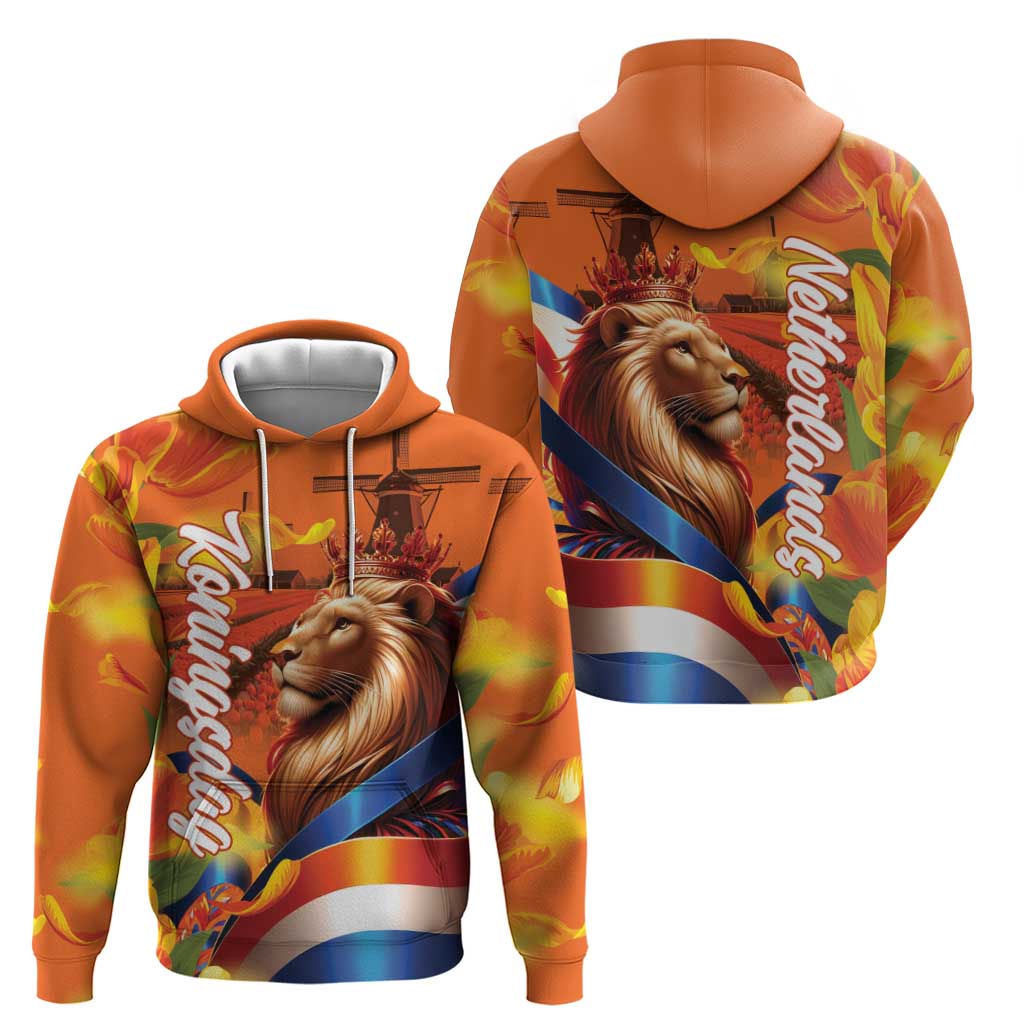 Netherlands Koningsdag Zip Hoodie Dutch Lion of Royal Pride