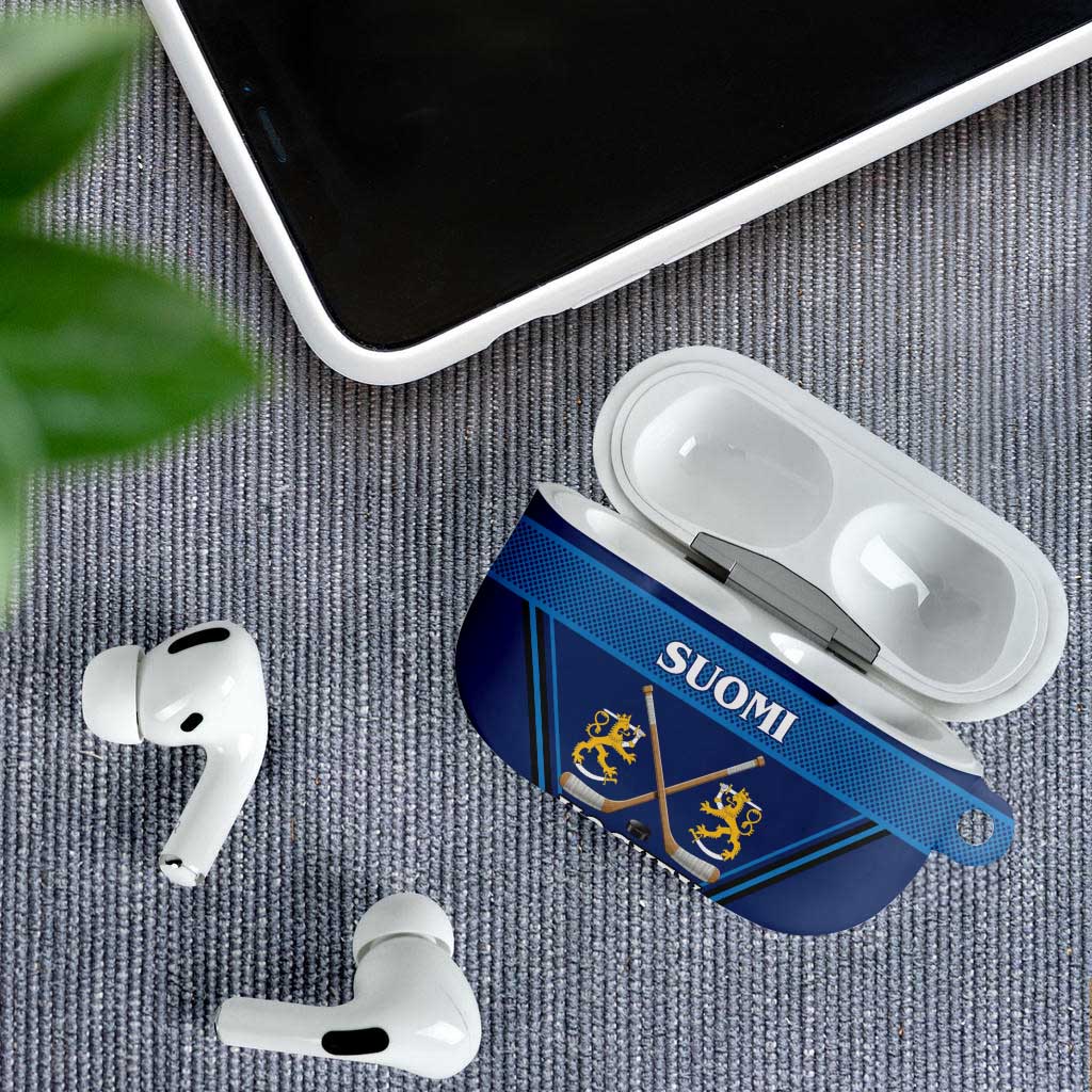 Finland Hockey AirPods Case Suomi Lion Ice Pride 2026 Blue Version