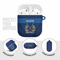 Finland Hockey AirPods Case Suomi Lion Ice Pride 2026 Blue Version
