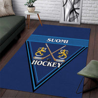 Finland Hockey Area Rug Suomi Lion Ice Pride 2026 Blue Version