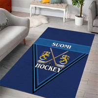 Finland Hockey Area Rug Suomi Lion Ice Pride 2026 Blue Version