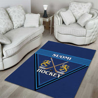 Finland Hockey Area Rug Suomi Lion Ice Pride 2026 Blue Version