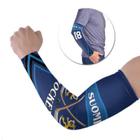 Finland Hockey Custom Arm Sleeves Suomi Lion Ice Pride 2026 Blue Version