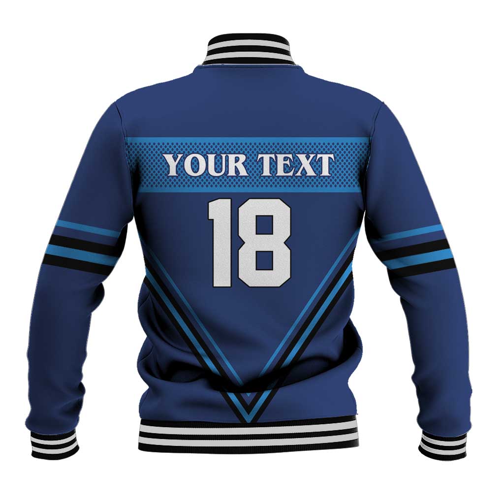 Finland Hockey Custom Baseball Jacket Suomi Lion Ice Pride 2026 Blue Version