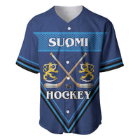 Finland Hockey Custom Baseball Jersey Suomi Lion Ice Pride 2026 Blue Version