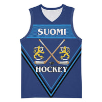 Finland Hockey Custom Basketball Jersey Suomi Lion Ice Pride 2026 Blue Version