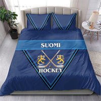 Finland Hockey Bedding Set Suomi Lion Ice Pride 2026 Blue Version