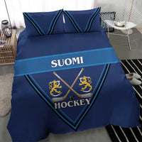 Finland Hockey Bedding Set Suomi Lion Ice Pride 2026 Blue Version