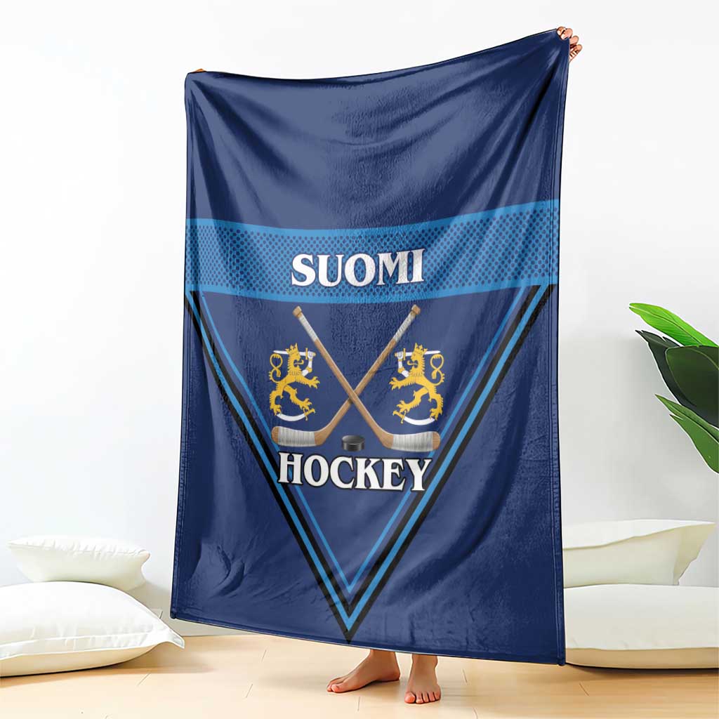 Finland Hockey Blanket Suomi Lion Ice Pride 2026 Blue Version