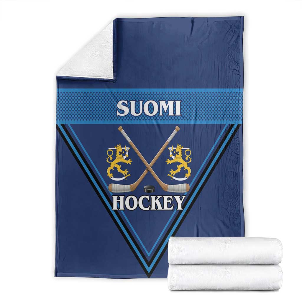 Finland Hockey Blanket Suomi Lion Ice Pride 2026 Blue Version