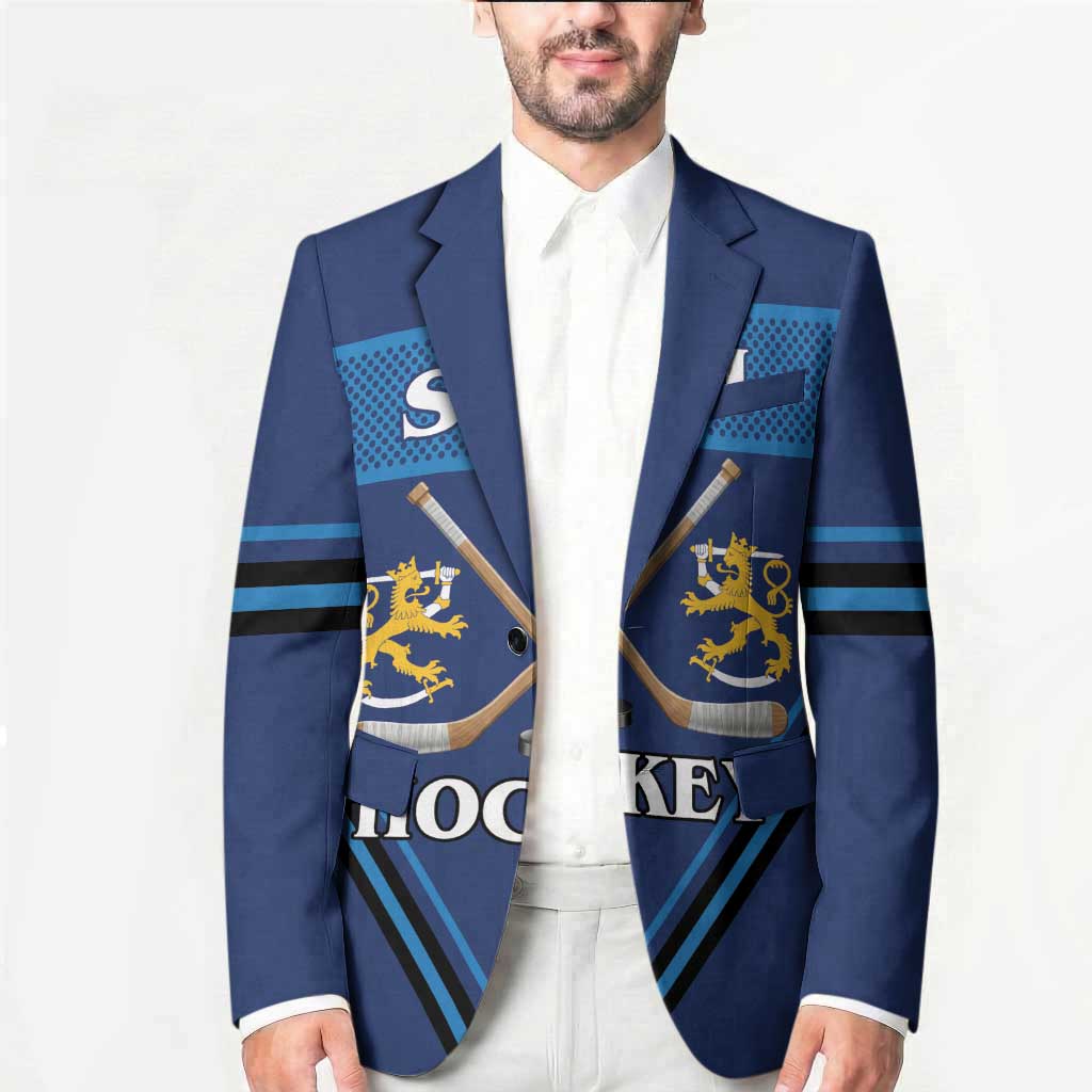 Finland Hockey Custom Blazer Suomi Lion Ice Pride 2026 Blue Version