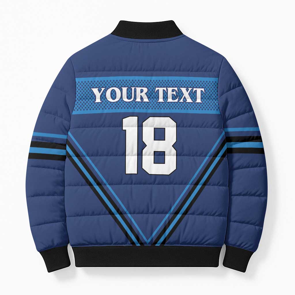 Finland Hockey Custom Bomber Puffer Jacket Suomi Lion Ice Pride 2026 Blue Version