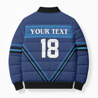 Finland Hockey Custom Bomber Puffer Jacket Suomi Lion Ice Pride 2026 Blue Version