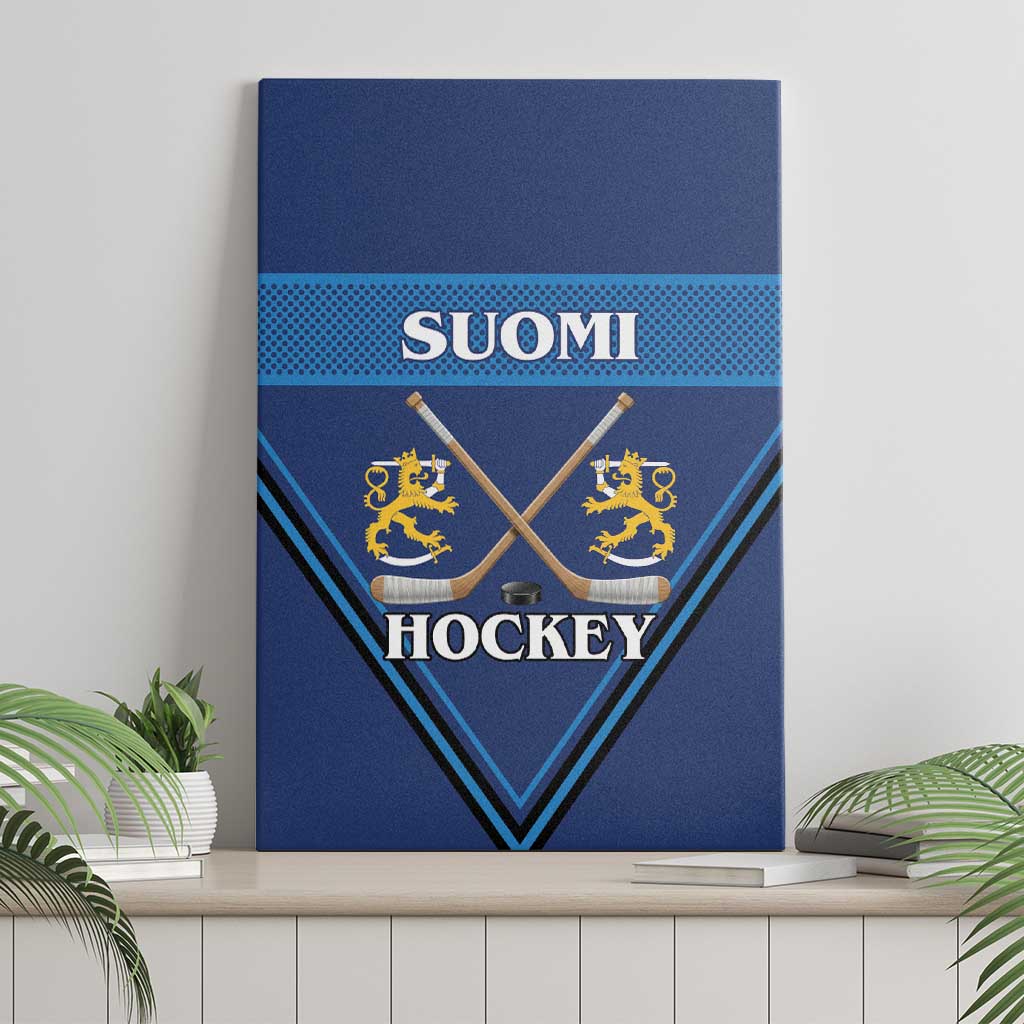 Finland Hockey Canvas Wall Art Suomi Lion Ice Pride 2026 Blue Version