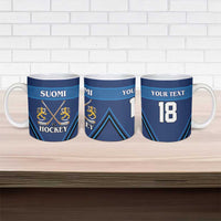 Finland Hockey Custom Ceramic Mug Suomi Lion Ice Pride 2026 Blue Version