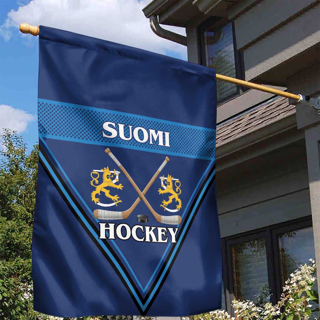 Finland Hockey Garden Flag Suomi Lion Ice Pride 2026 Blue Version