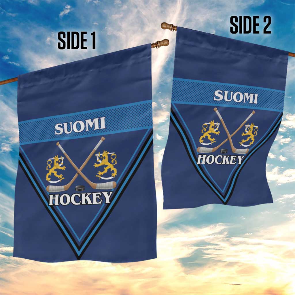 Finland Hockey Garden Flag Suomi Lion Ice Pride 2026 Blue Version