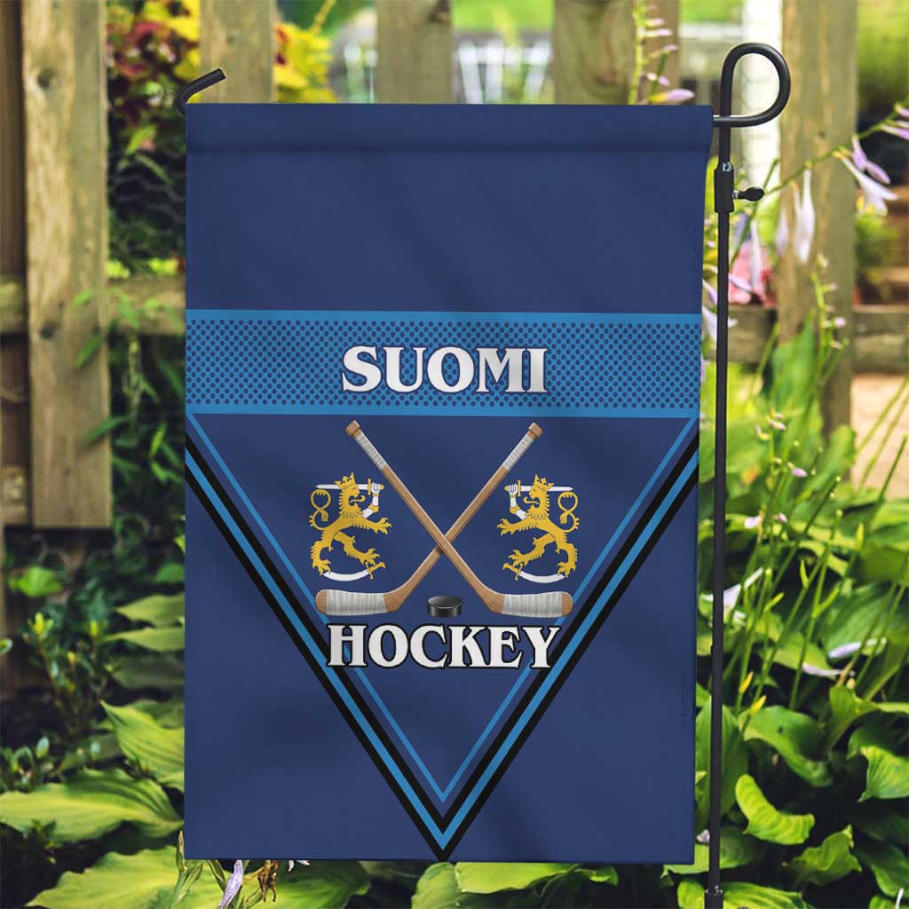 Finland Hockey Garden Flag Suomi Lion Ice Pride 2026 Blue Version