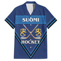 Finland Hockey Custom Hawaiian Shirt Suomi Lion Ice Pride 2026 Blue Version