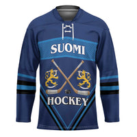 Finland Hockey Custom Hockey Jersey Suomi Lion Ice Pride 2026 Blue Version
