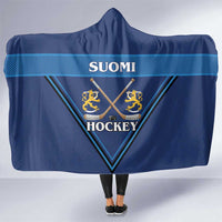 Finland Hockey Hooded Blanket Suomi Lion Ice Pride 2026 Blue Version