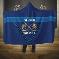 Finland Hockey Hooded Blanket Suomi Lion Ice Pride 2026 Blue Version