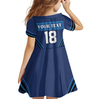 Finland Hockey Custom Kid Short Sleeve Dress Suomi Lion Ice Pride 2026 Blue Version