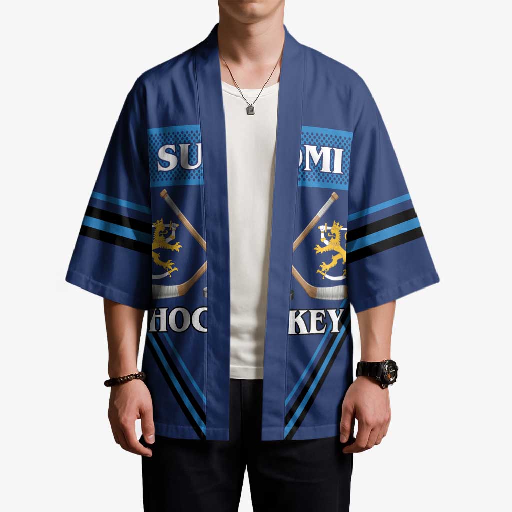 Finland Hockey Custom Kimono Suomi Lion Ice Pride 2026 Blue Version
