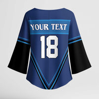 Finland Hockey Custom Kimono Sleeve Blouse Suomi Lion Ice Pride 2026 Blue Version