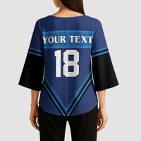 Finland Hockey Custom Kimono Sleeve Blouse Suomi Lion Ice Pride 2026 Blue Version