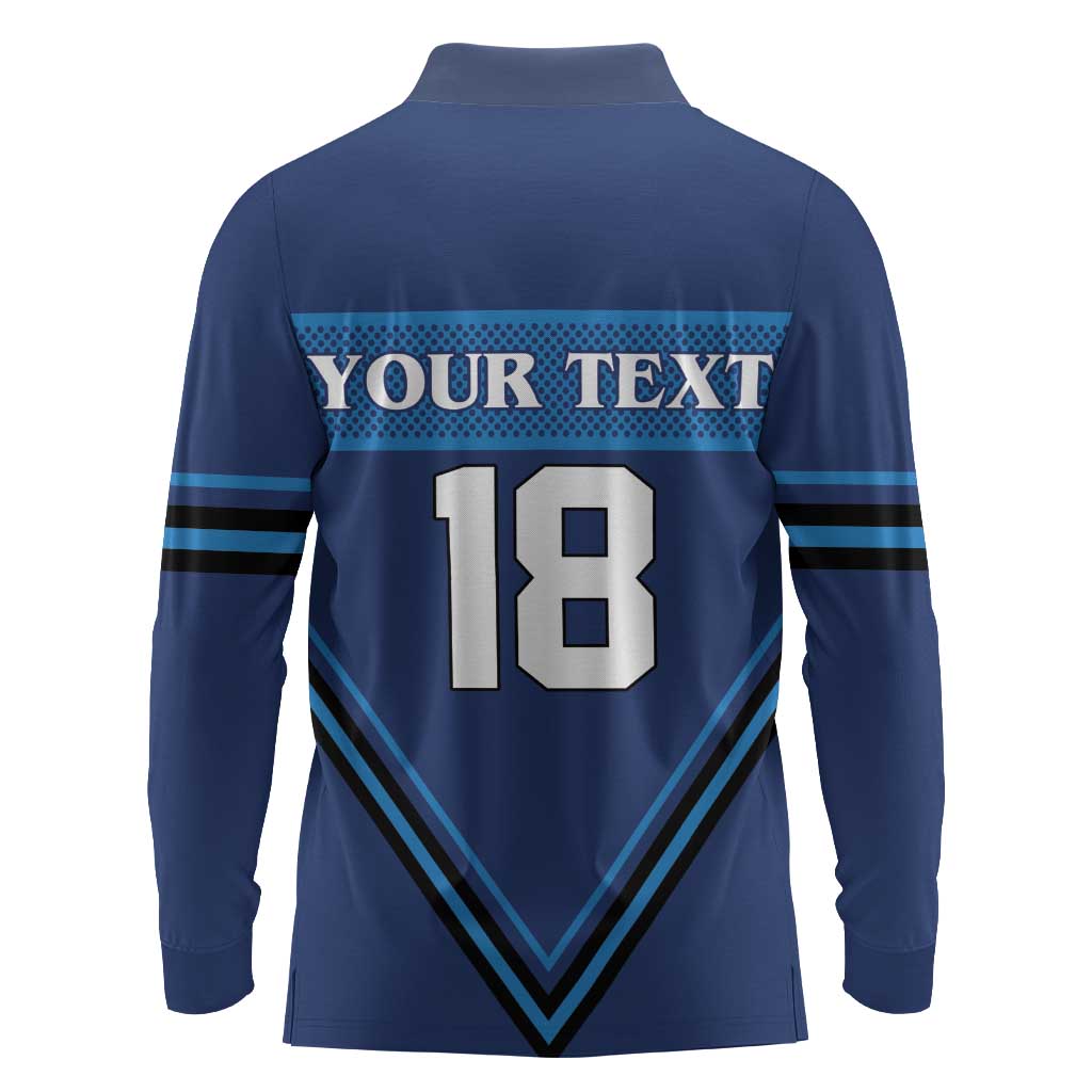 Finland Hockey Custom Long Sleeve Polo Shirt Suomi Lion Ice Pride 2026 Blue Version