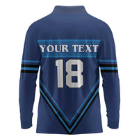 Finland Hockey Custom Long Sleeve Polo Shirt Suomi Lion Ice Pride 2026 Blue Version